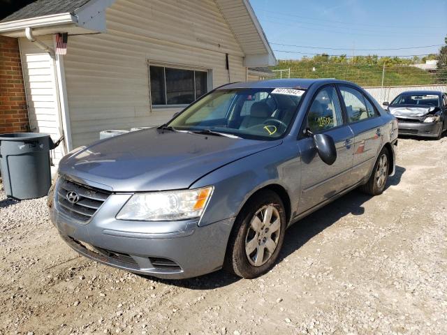 5NPET46C49H421371 - 2009 HYUNDAI SONATA GLS BLUE photo 2