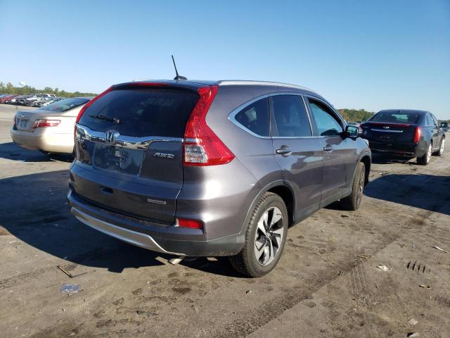 5J6RM4H94FL125476 - 2015 HONDA CR-V TOURI GRAY photo 4