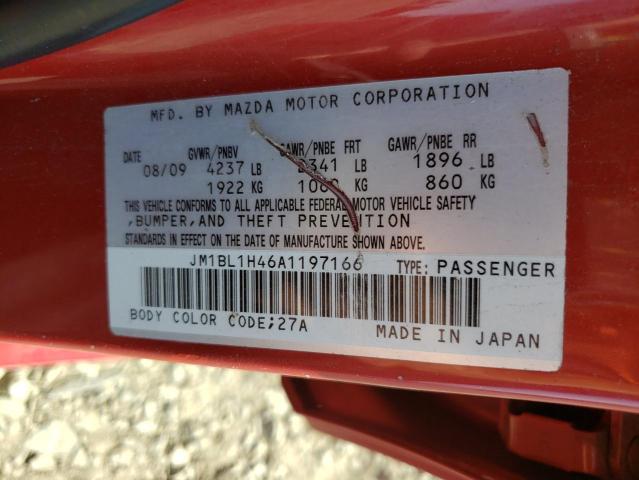JM1BL1H46A1197166 - 2010 MAZDA SPEED 3 RED photo 10