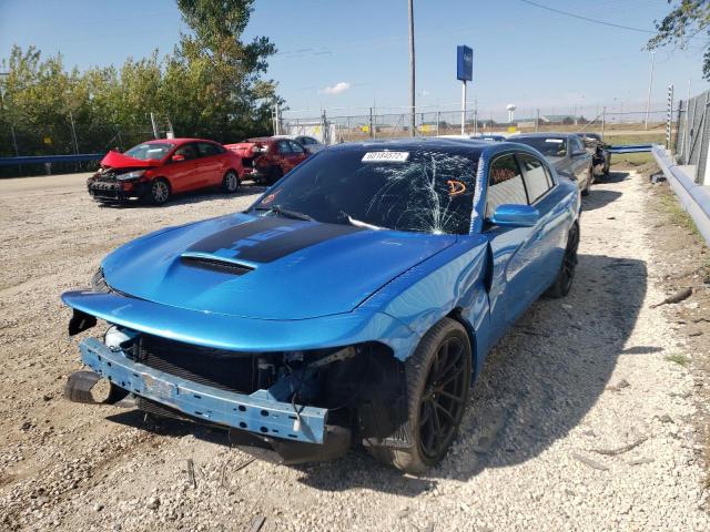 2C3CDXGJ5KH562164 - 2019 DODGE CHARGER SC BLUE photo 2