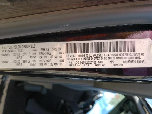 1C4GJWBG0CL221531 - 2012 JEEP WRANGLER S BLACK photo 10