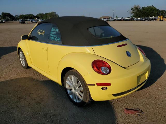 3VWRF31YX8M403288 - 2008 VOLKSWAGEN NEW BEETLE 黄色 照片 3