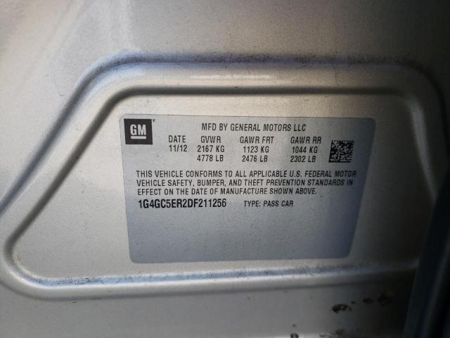 1G4GC5ER2DF211256 - 2013 BUICK LACROSSE TAN photo 10