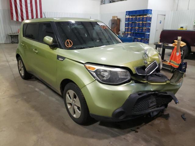 KNDJN2A26E7707457 - 2014 KIA SOUL GREEN photo 1