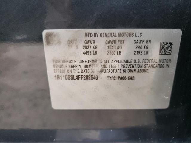 1G11C5SL4FF282643 - 2015 CHEVROLET MALIBU 1LT 灰色 照片 10