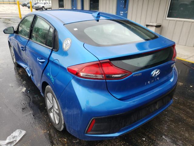 KMHC65LC8HU024691 - 2017 HYUNDAI IONIQ BLUE BLUE photo 3