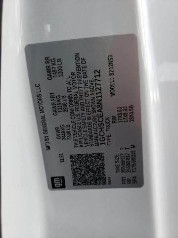 1GCHSCEA8N1127712 - 2022 CHEVROLET COLORADO L WHITE photo 10