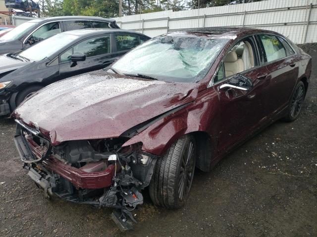 3LN6L5F94JR607374 - 2018 LINCOLN MKZ RESERV MAROON photo 2