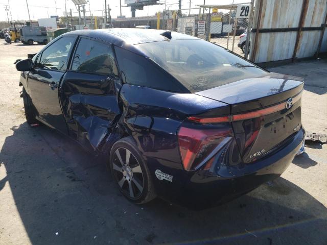 JTDBVRBD4GA000537 - 2016 TOYOTA MIRAI BLUE photo 3