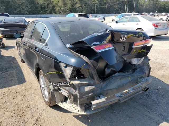 1HGCP2F85BA123843 - 2011 HONDA ACCORD EXL BLACK photo 3