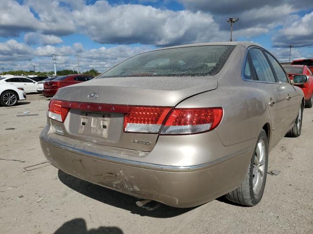 KMHFC46F17A183090 - 2007 HYUNDAI AZERA SE GOLD photo 4