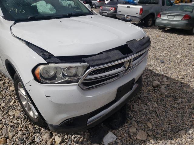 1C4RDJDG6DC700764 - 2013 DODGE DURANGO CR WHITE photo 9