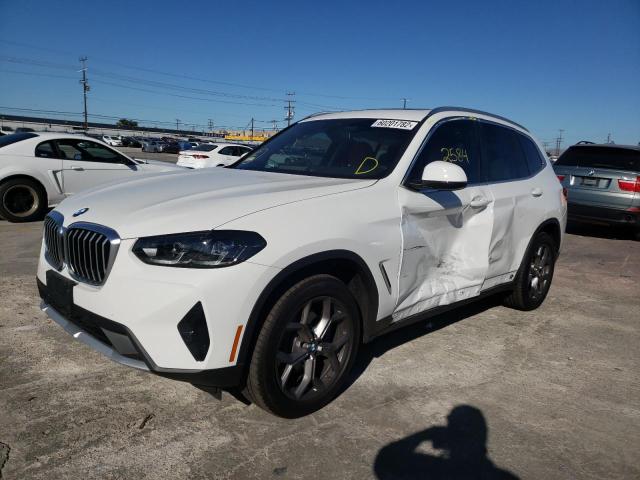 5UX43DP06N9M46399 - 2022 BMW X3 SDRIVE3 WHITE photo 2