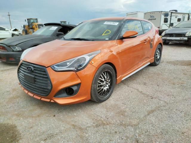 KMHTC6AE1GU263470 - 2016 HYUNDAI VELOSTER T ORANGE photo 2