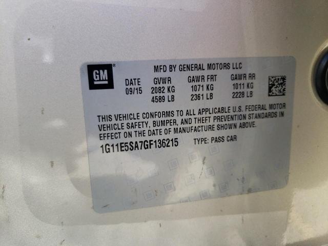 1G11E5SA7GF136215 - 2016 CHEVROLET MALIBU LIM 米色 照片 10