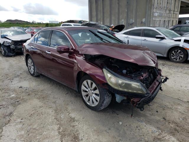 1HGCR3F81EA019712 - 2014 HONDA ACCORD EXL BURGUNDY photo 1