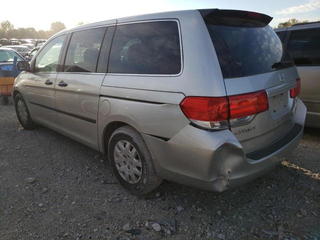 5FNRL38259B057282 - 2009 HONDA ODYSSEY LX SILVER photo 3