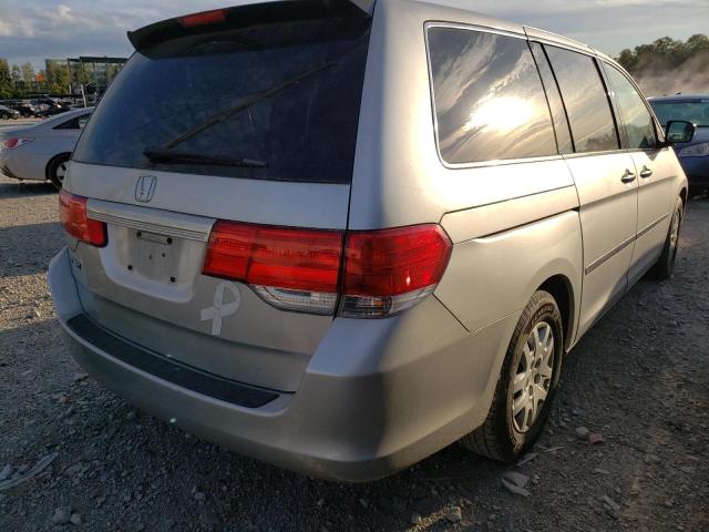 5FNRL38259B057282 - 2009 HONDA ODYSSEY LX SILVER photo 4