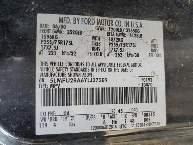 5LMFU28A6YLJ37289 - 2000 LINCOLN NAVIGATOR BLACK photo 10