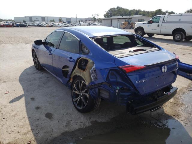 2HGFC2F88MH535302 - 2021 HONDA CIVIC SPOR BLUE photo 3