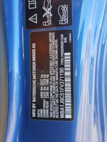 WBA1J9C51FV371190 - 2015 BMW M235XI BLUE photo 10