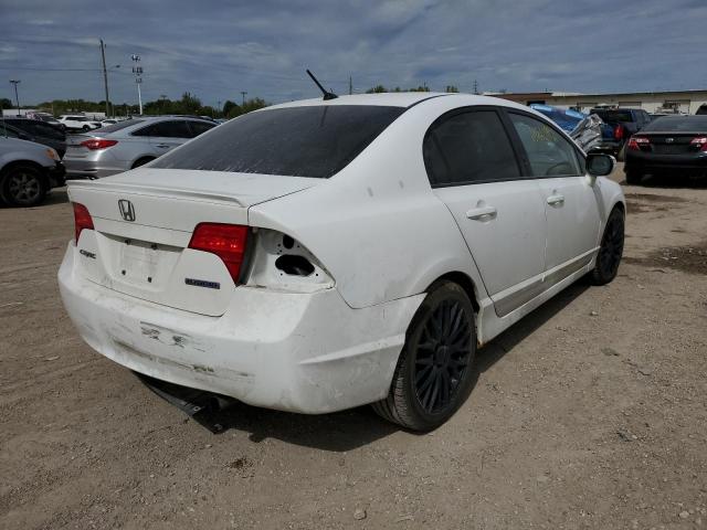 JHMFA36258S016923 - 2008 HONDA CIVIC HYBR WHITE photo 4