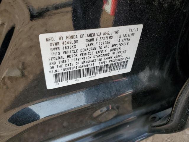 19UDE2F85GA009584 - 2016 ACURA ILX PREMIU BLACK photo 10