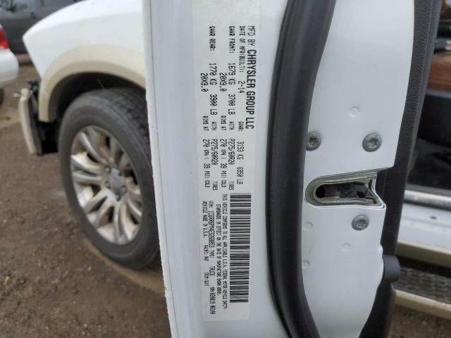 1C6RR6PM4ES268853 - 2014 RAM 1500 LONGH WHITE photo 10