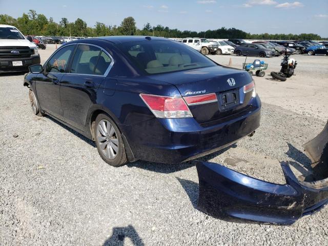 1HGCP2F84BA082847 - 2011 HONDA ACCORD EXL BLUE photo 3