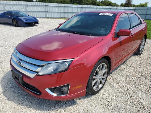 3FAHP0JA6AR400769 - 2010 FORD FUSION SEL RED photo 2