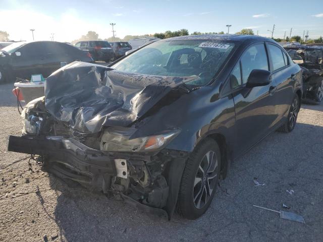 2HGFB2F93DH523733 - 2013 HONDA CIVIC EXL Czarny zdjęcie 2