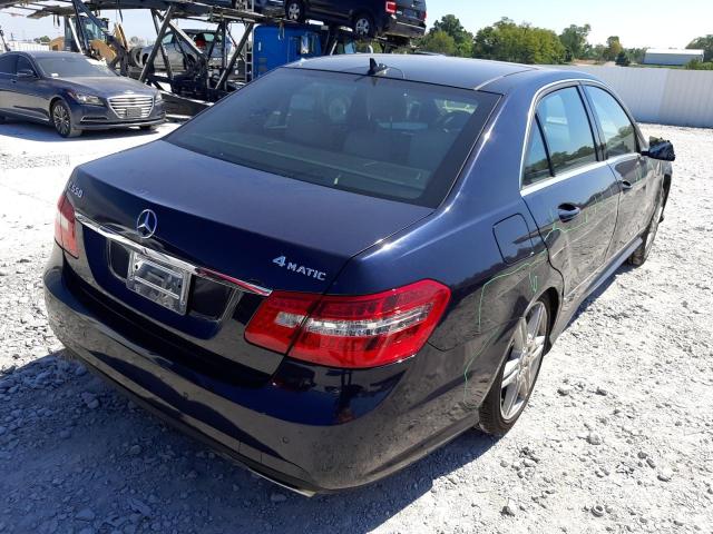 WDDHF9AB6AA230827 - 2010 MERCEDES-BENZ E 550 4MAT BLUE photo 4