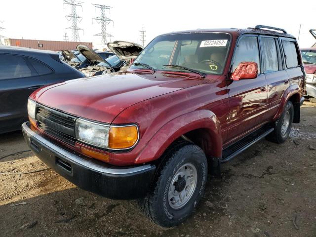 JT3FJ80W6N0047054 - 1992 TOYOTA LAND CRUIS BURGUNDY photo 2