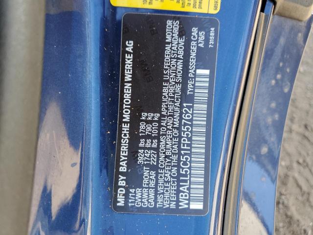 WBALL5C51FP557621 - 2015 BMW Z4 SDRIVE2 BLUE photo 10