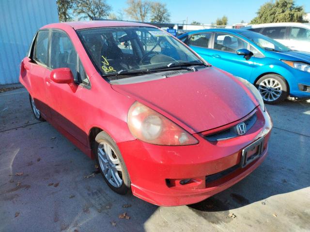 JHMGD37627S040043 - 2007 HONDA FIT S RED photo 1