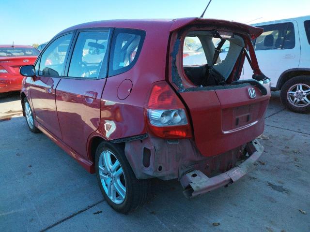 JHMGD37627S040043 - 2007 HONDA FIT S RED photo 3