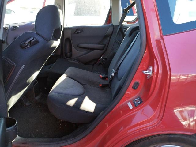 JHMGD37627S040043 - 2007 HONDA FIT S RED photo 6