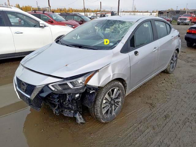 3N1CN8EV6ML894969 - 2021 NISSAN VERSA SV SILVER photo 2