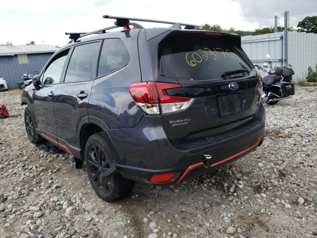 JF2SKARC4LH406909 - 2020 SUBARU FORESTER S CHARCOAL photo 3