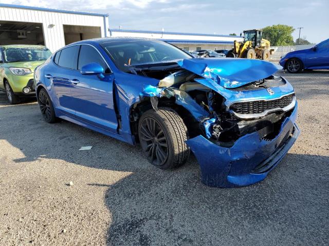 KNAE25LA4J6037047 - 2018 KIA STINGER PR BLUE photo 1