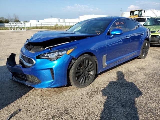 KNAE25LA4J6037047 - 2018 KIA STINGER PR BLUE photo 2