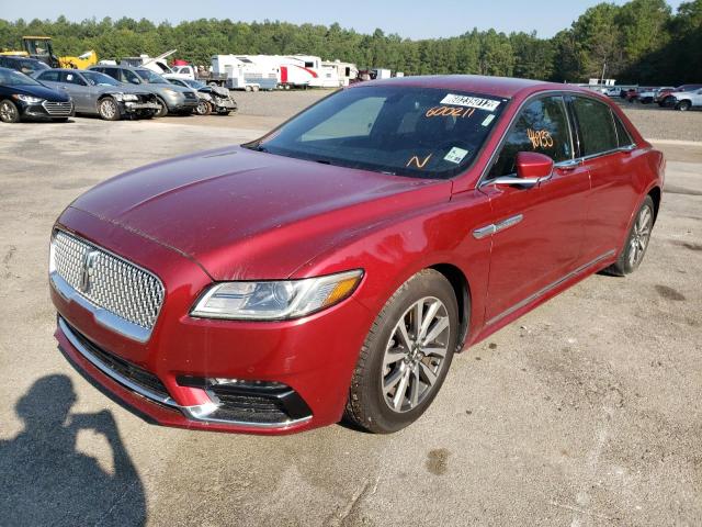 1LN6L9UK4H5600211 - 2017 LINCOLN CONTINENTA RED photo 2