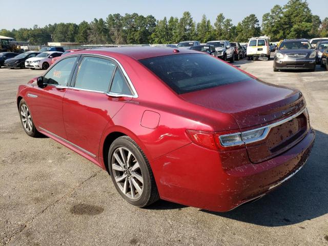 1LN6L9UK4H5600211 - 2017 LINCOLN CONTINENTA RED photo 3
