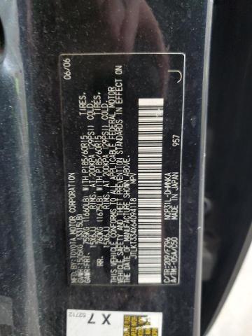 JTLKT334X64094118 - 2006 TOYOTA SCION XB Schwarz Foto 10