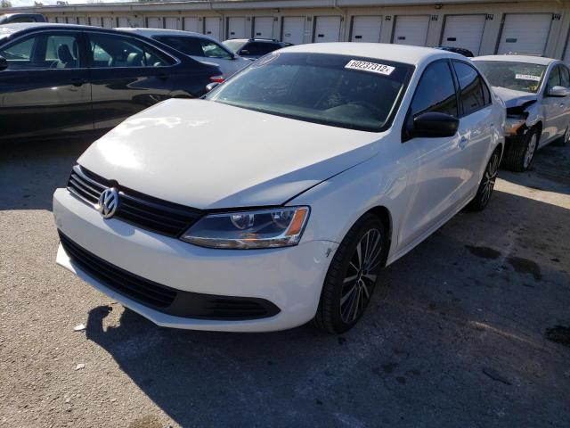 3VW2K7AJ4EM298007 - 2014 VOLKSWAGEN JETTA BASE WHITE photo 2