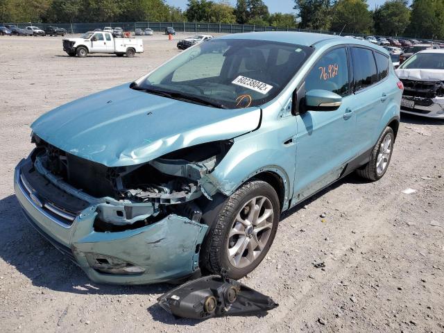 1FMCU0HXXDUD49499 - 2013 FORD ESCAPE SEL BLUE photo 2