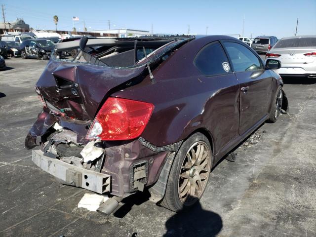 JTKDE167870200155 - 2007 TOYOTA SCION TC 勃艮第红 照片 4