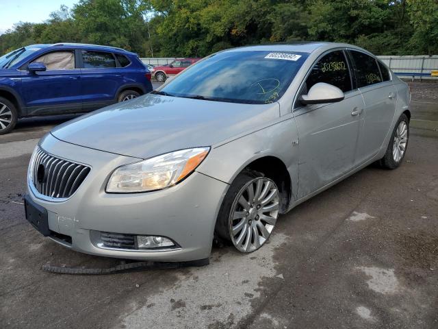 W04GW5EV1B1103112 - 2011 BUICK REGAL CXL SILVER photo 2