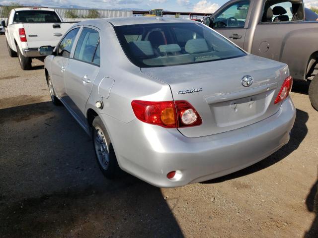 2T1BU4EEXAC320071 - 2010 TOYOTA COROLLA BA SILVER photo 3