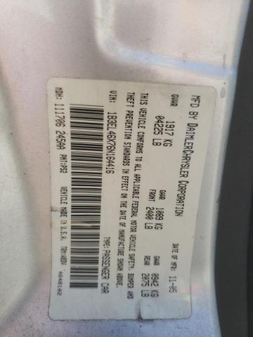 1B3EL46X76N164416 - 2006 DODGE STRATUS SX SILVER photo 10